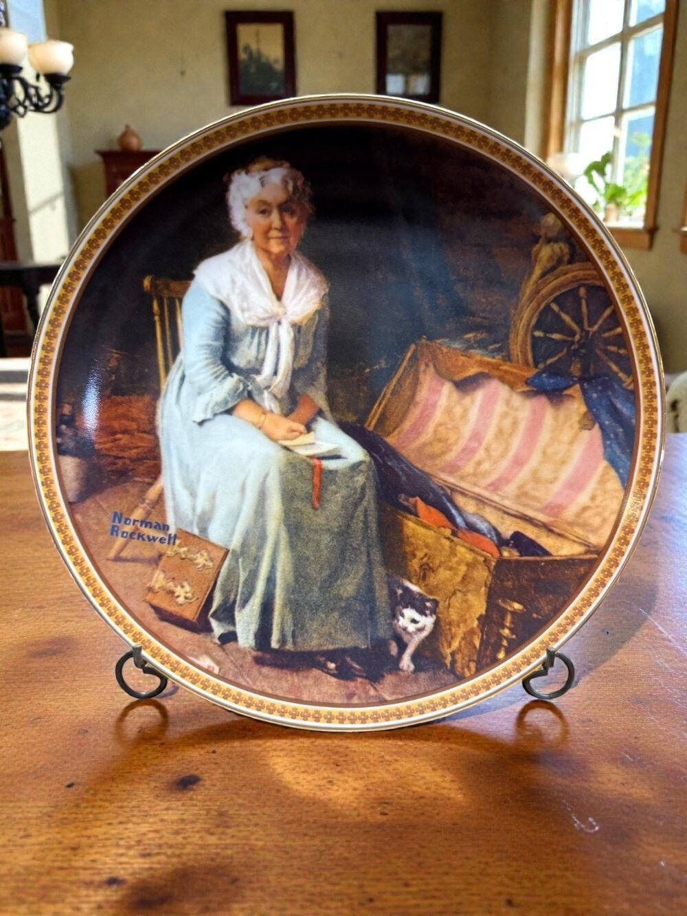 Norman Rockwell Knowles Plate Reminiscing Quiet Rediscovered Women LE